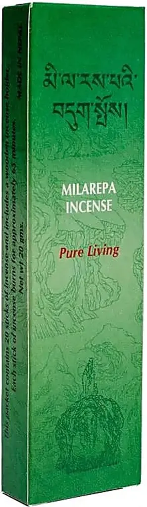 Encens Tibétain Pur 20g Milarepa Pure Living - Pack de 6 Haute Qualité