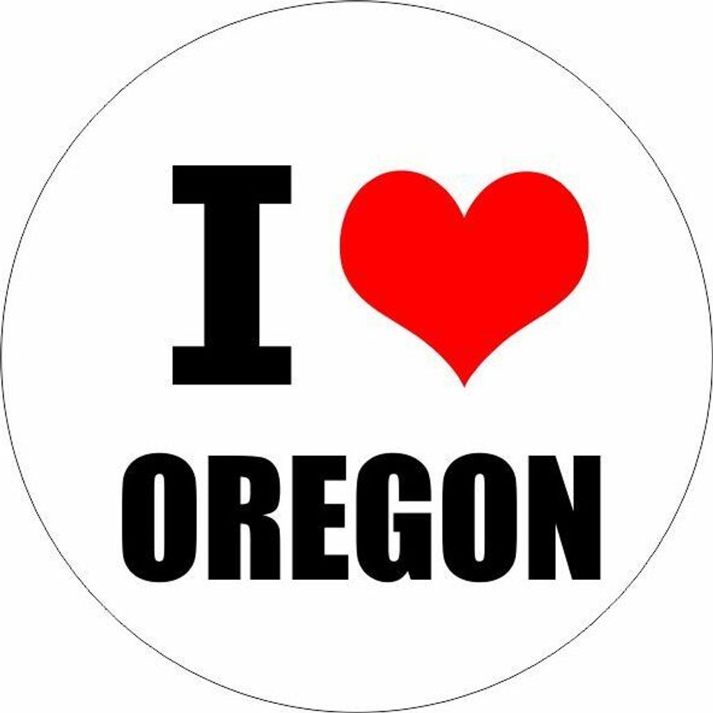 Kiwistar - Autoaufkleber - 8x8 cm - außen klebend - I love Oregon Salem für Auto, Laptop, Fahrrad, LKW, Motorrad Aufkleber mehrfarbig Sticker Decal