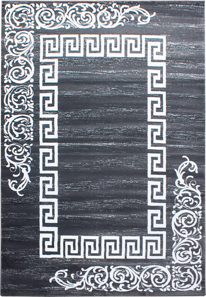 Tapis Miami Henna gris à poils ras rectangle 240x340cm décoratif