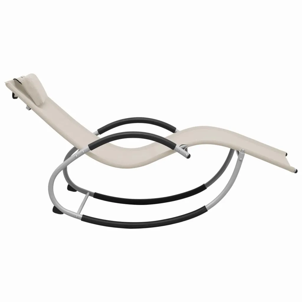 Bain de soleil ergonomique anti-mal de dos avec coussin crème épais - 2