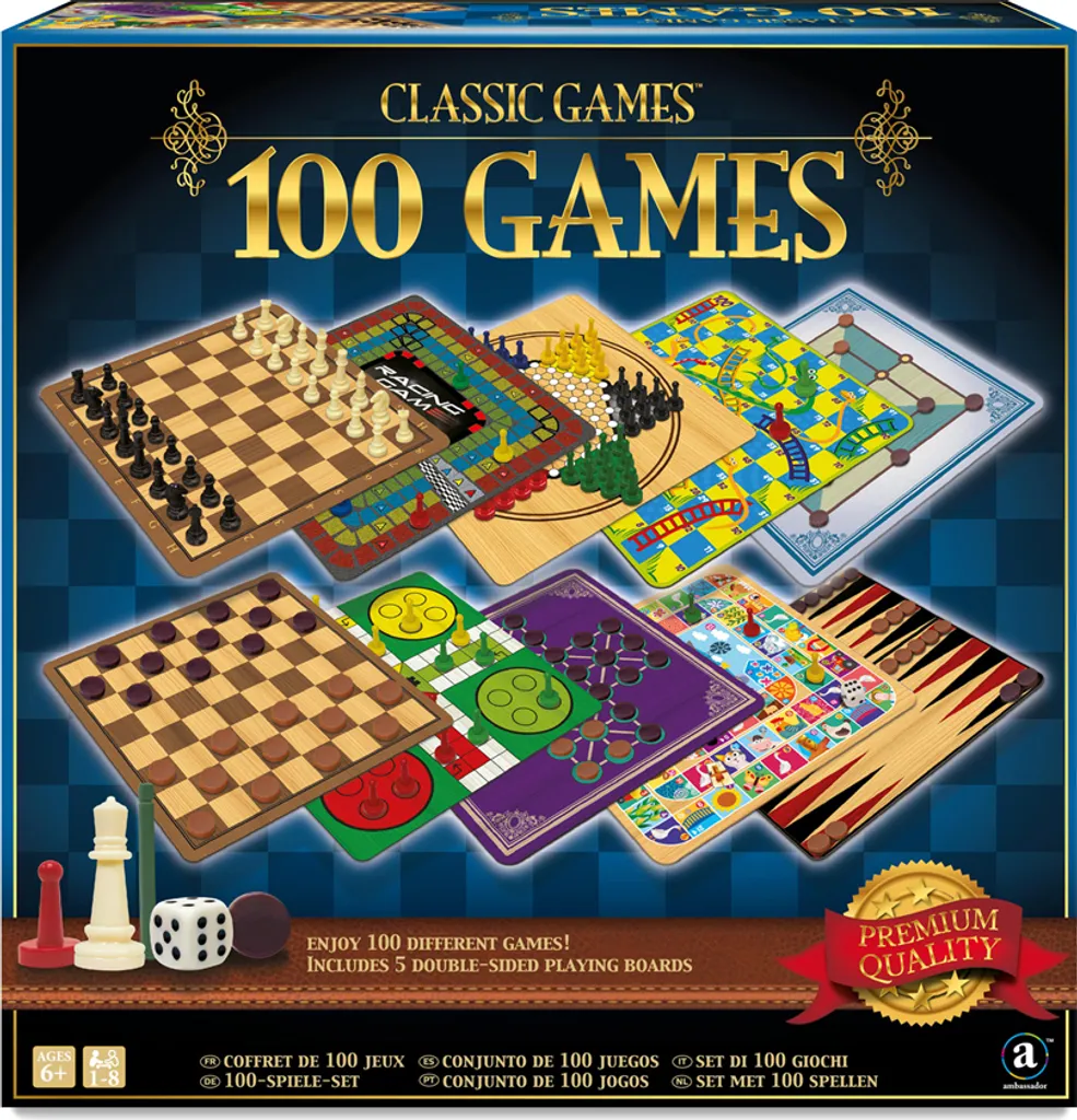 Coffret multi-jeux de 100 activités pour animer vos soirées en famille