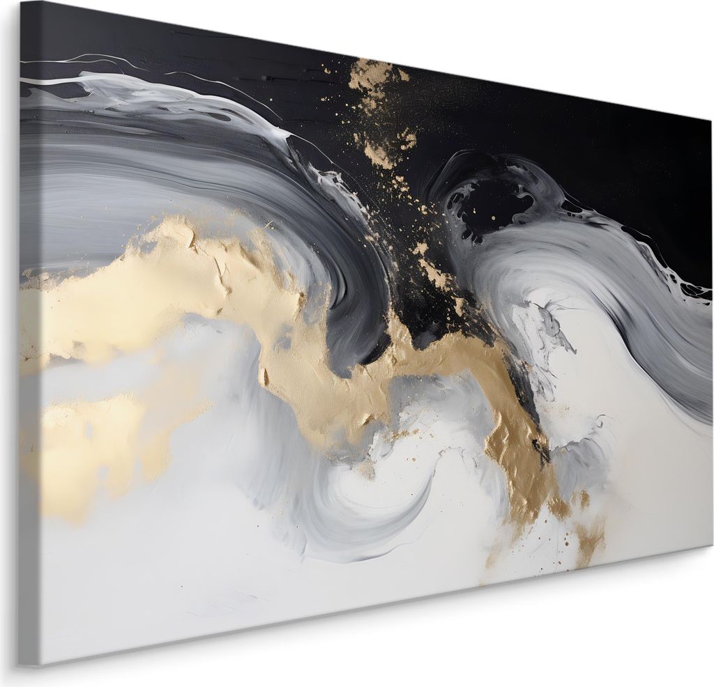 Muralo Leinwandbild Wandbild MARMOR Abstraktion moderne Muster Wanddeko für Wohnzimmer Br. 120 cm x Hö. 80 cm