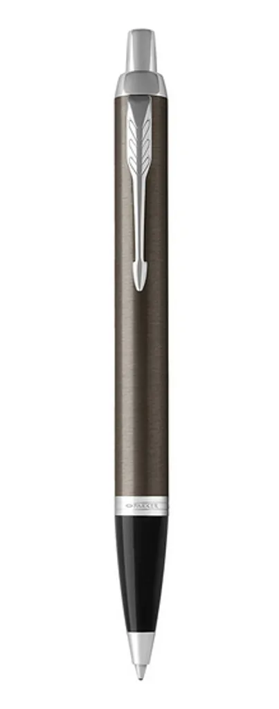Stylo bille Parker IM Dark Espresso pointe moyenne bleue en coffret