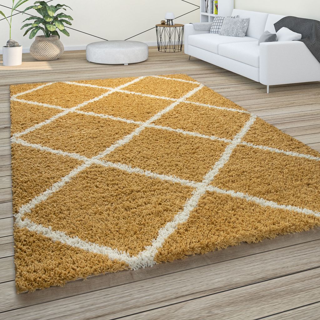 Hochflor Teppich Weicher Wohnzimmer Shaggy Skandinavischer Produktbild 