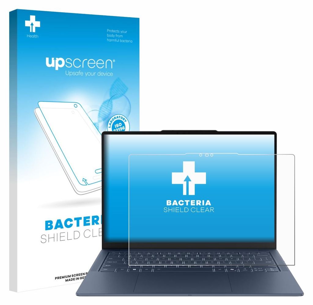 upscreen Schutzfolie für Lenovo Yoga Slim 7x Gen 11 14" Displayschutz Displayschutzfolie Folie Klar antibakteriell