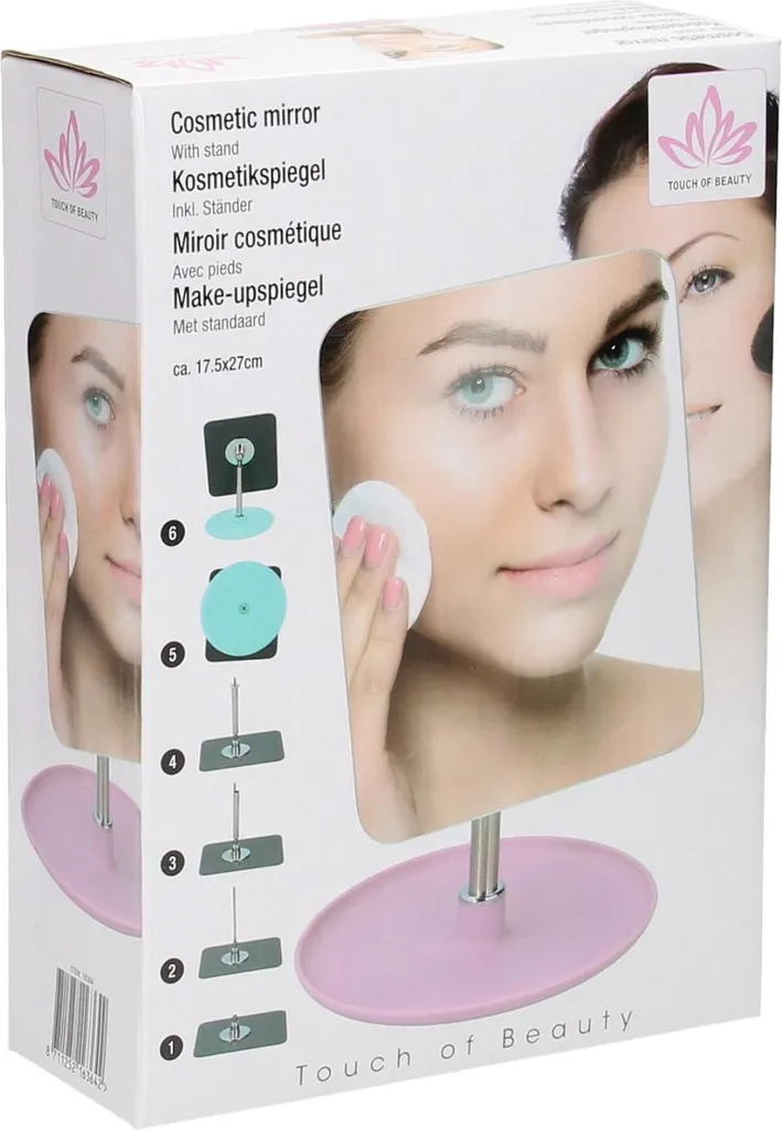 Specchio Professionale per Makeup Rosa 27cm - Vetro HD Alta Qualità