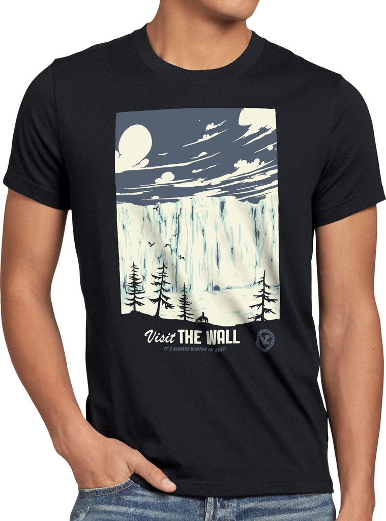 style3 Die Mauer Herren T-Shirt snow nachtwache jon winterfell schnee