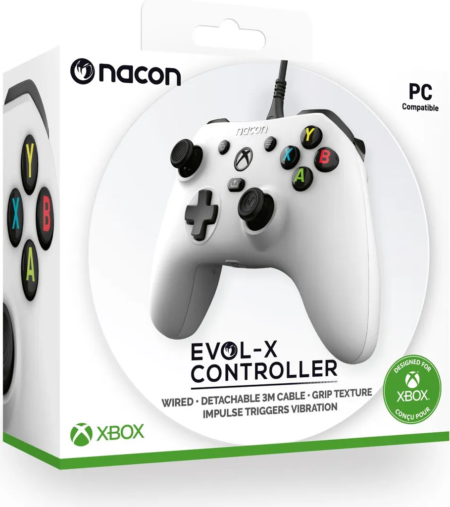 NACON EVOL-X Bianco Gamepad Xbox & PC - Controller Cablato Pro - 3