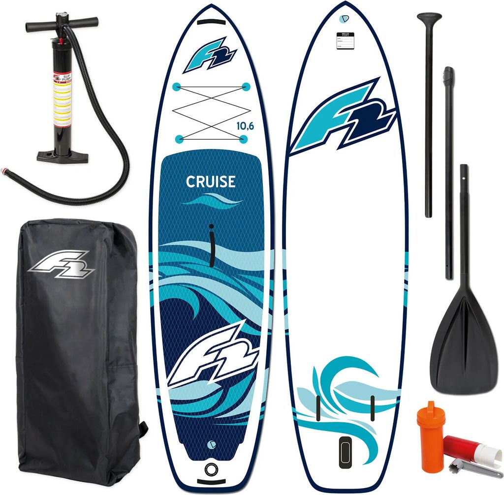 WindSUP F2 Cruise WS 10'5" Aufblasbares Stand Up Paddle Board mit Windsurf-Option Surfboard für Einsteiger & Fortgeschrittene mit zubehör