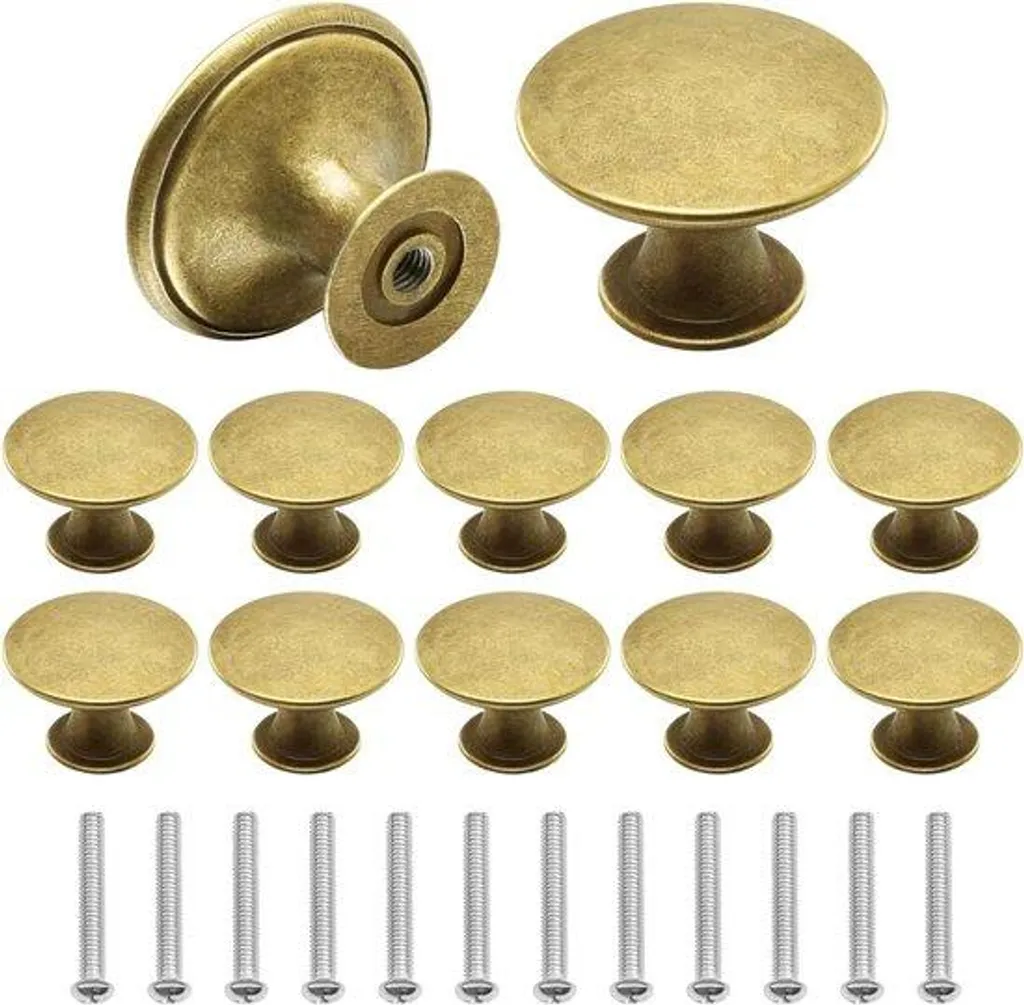 Poignées dorées vintage lot de 12 pour remplacer vos vieux boutons usés