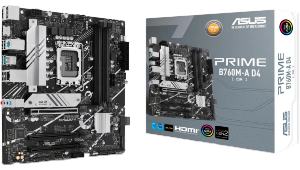 Carte Mère ASUS Prime B760M-A D4-CSM Intel B760 LGA 1700 Micro-ATX