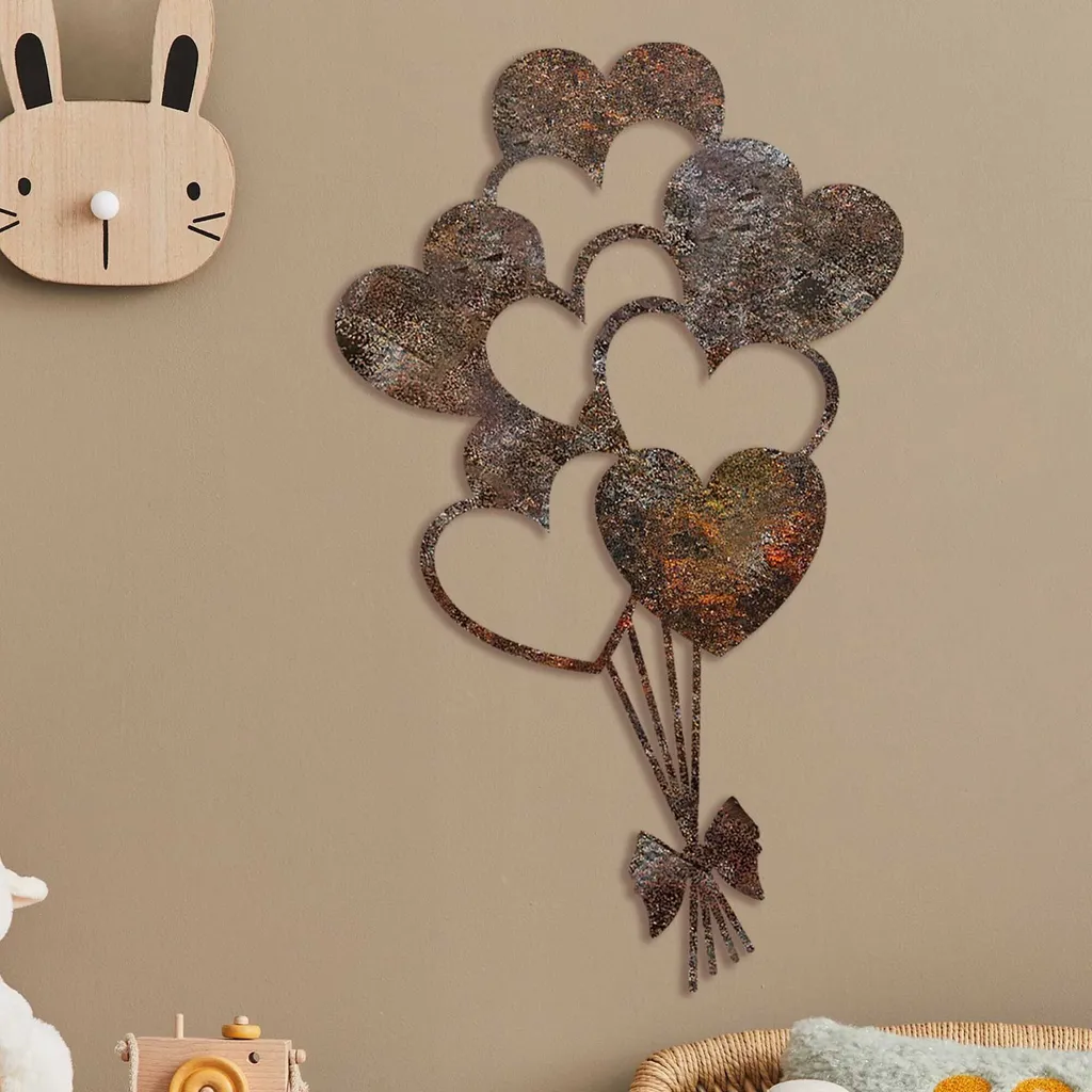 Decorazione Parete Cuore Metallo Wallity Rusty Heart 1 35x21cm Antico