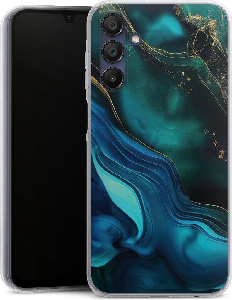 DeinDesign Handyhülle für Samsung Galaxy A15 5G Silikon Hülle Case Smartphone Schutzhülle Art Farbverlauf Marmor
