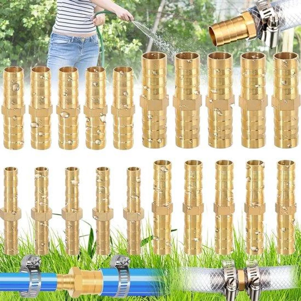 Adaptateurs de tuyau d'arrosage en laiton pour circuits 6mm à 12mm