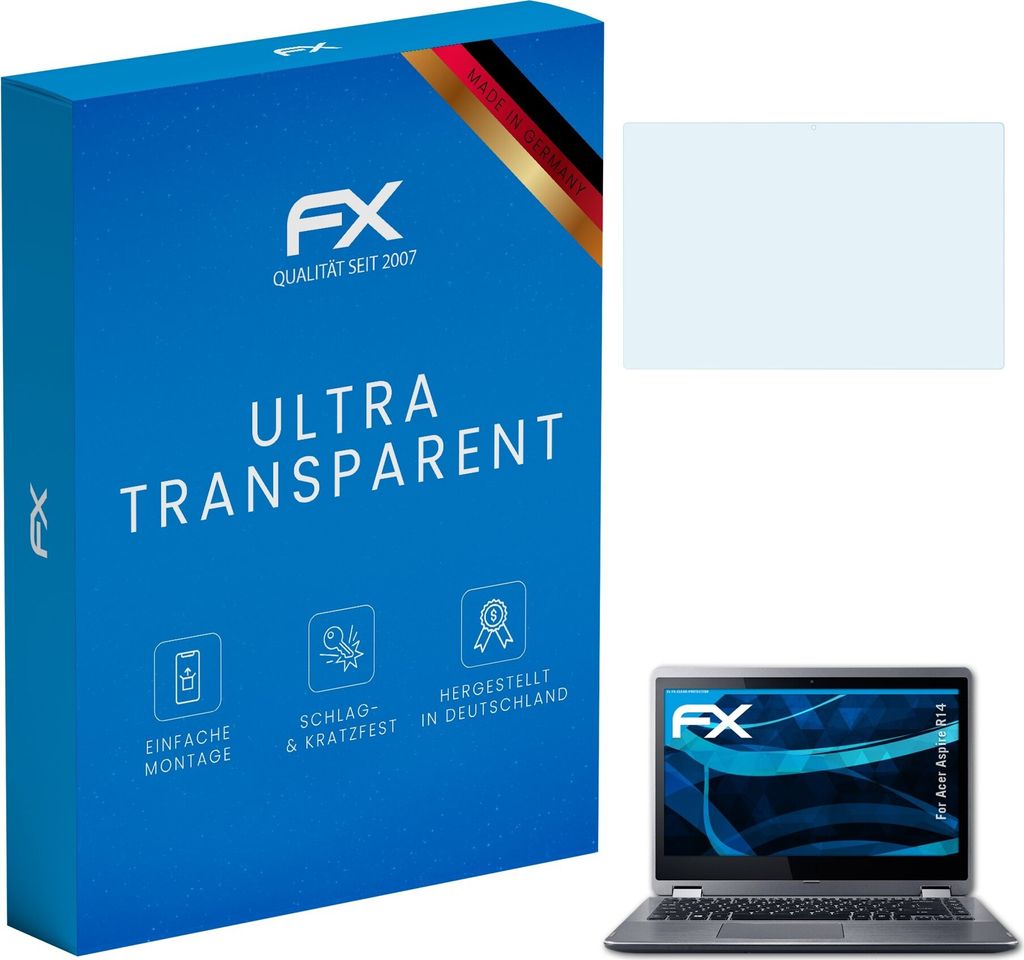 atFoliX FX-Clear 2x Schutzfolie kompatibel mit Acer Aspire R14 Displayschutzfolie