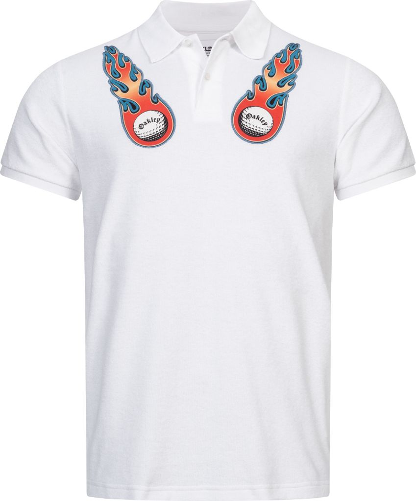 L|Oakley Golf Flame Terry Herren Polo-Shirt 434445-100