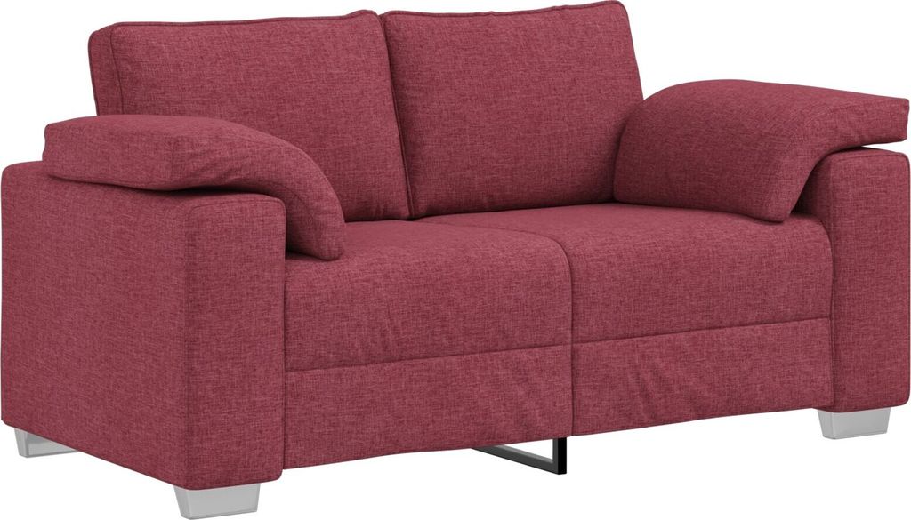 Möbel Loveseats Sofa in Weinrot, 120 cm Stoff - Klassische Sofas 4105220