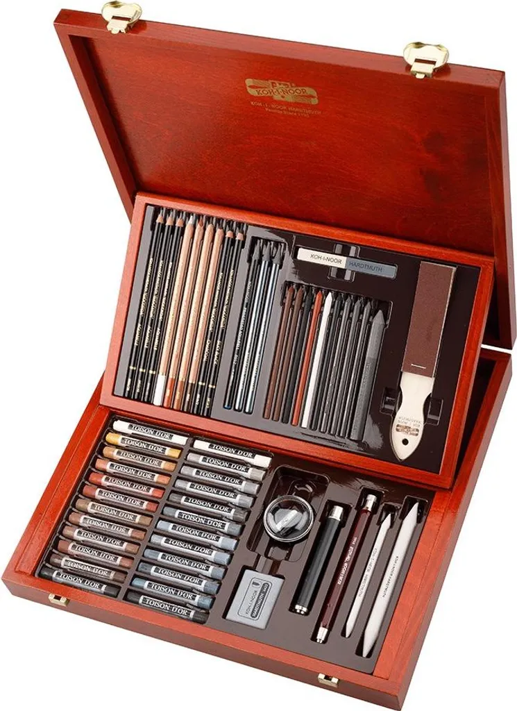 Koh-i-noor Gioconda Set de Dessin 54 Pièces dans son Coffret en Bois