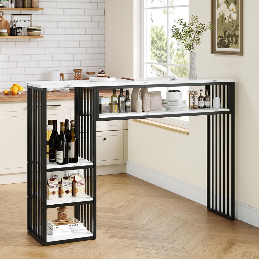 MODFU Tavolo da bar, 140x40x105 cm, tavolo da lavoro con Immagine del prodotto 