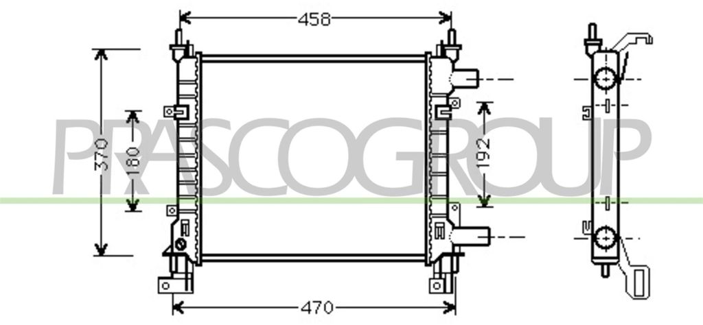 PRASCO FD006R002 Kühler Wasserkühler Motorkühler für FORD KA (RB)