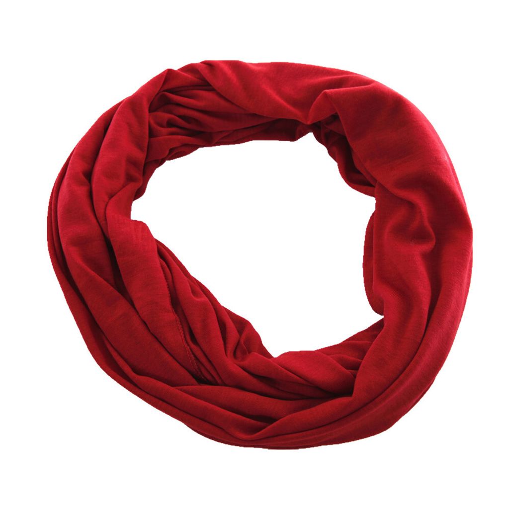 Jersey Stoff Loop Schal Rot