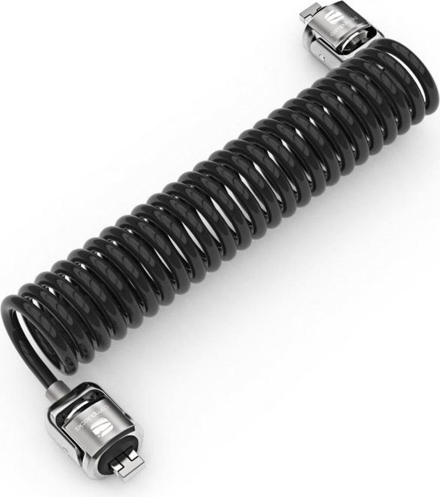 Compulocks Dual Head Coiled Keyed Cable Lock - Sicherheitskabelschloss