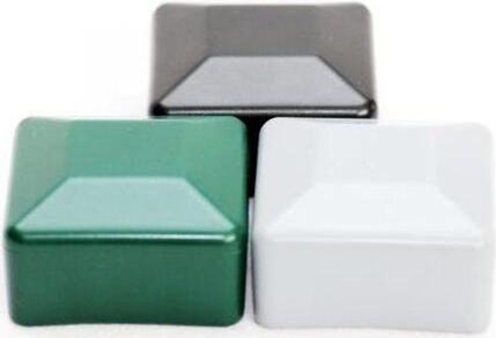 Stopfen für quadratische Platte 80x80mm, grün / Packung 10 Stück