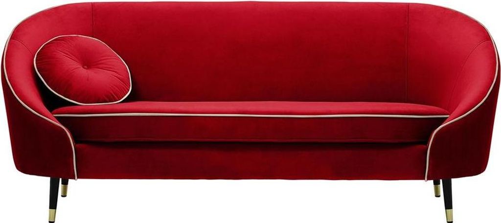 Dreisitzer-Sofa Kooper-Velluto 7-Contrast piping-brass