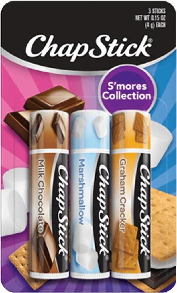 ChapStick | Lippenbalsam, Frostschutz, Lippenstifte, Feuchtigkeitsspendender | S'mores Collection-Kakao und Marshmallows, 3 x 4g