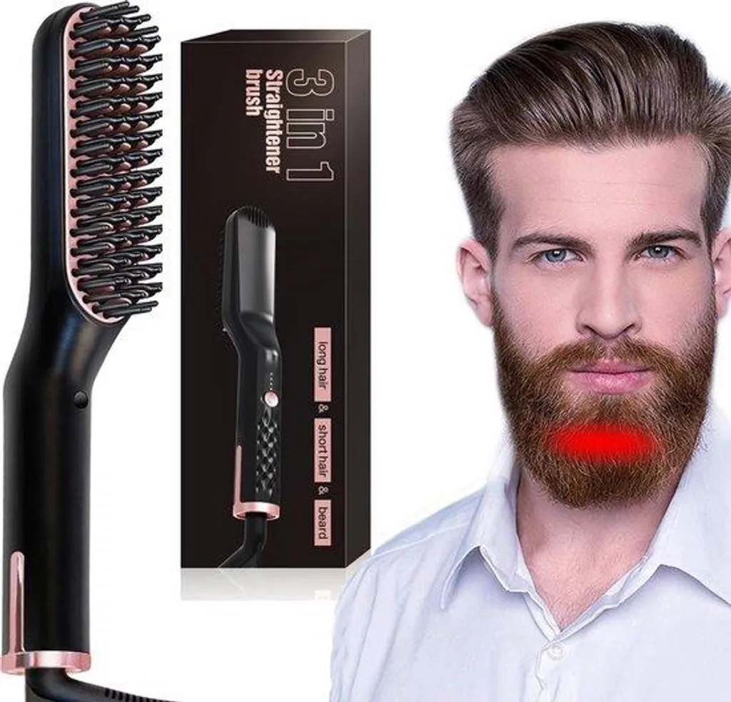 Fer à lisser électrique anti-brûlures pour hommes contre les frisottis