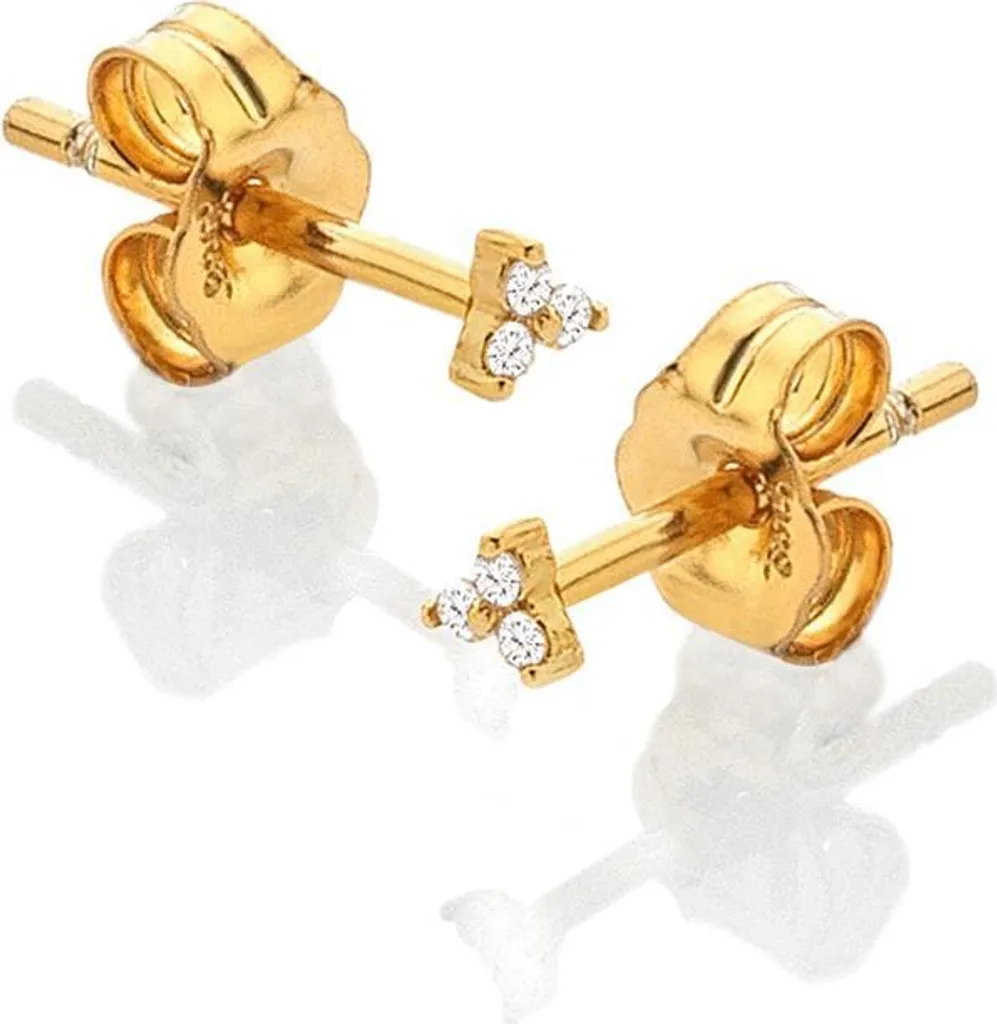 Boucles d'oreilles Micro-Topaze Blanche HD X JJ Finition Haute Qualité