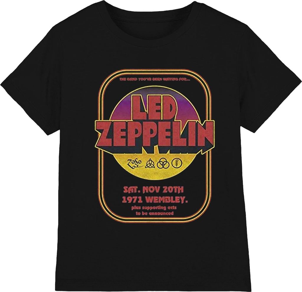 Led Zeppelin - "1971 Wembley" T-Shirt für Herren/Damen Uni RO945 (S) (Schwarz)