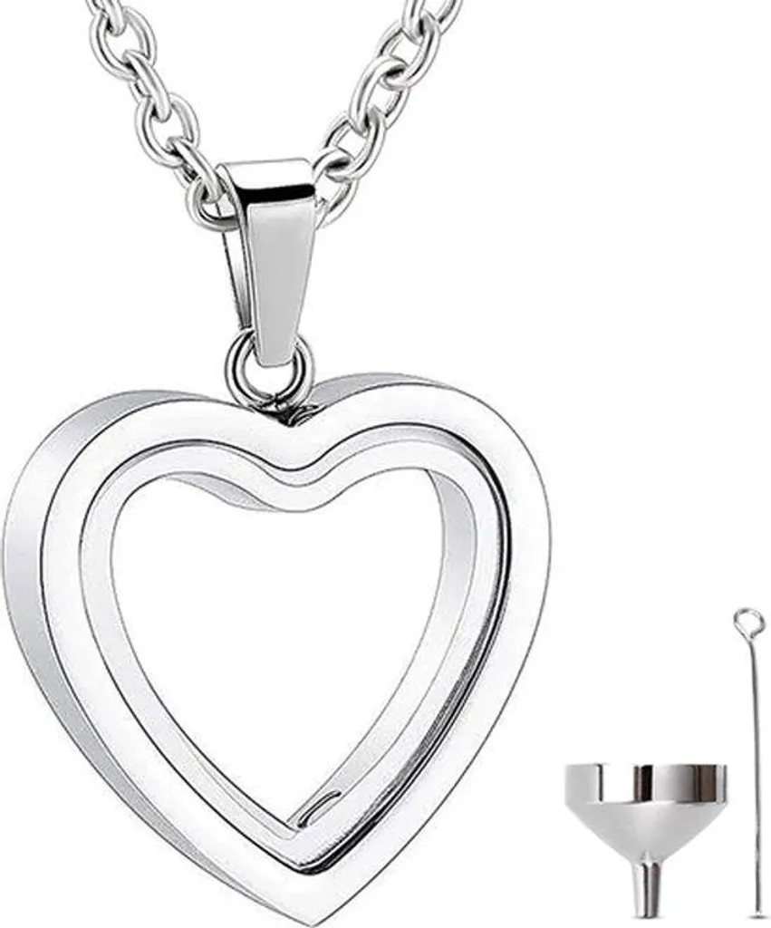 Collier Urne de Luxe avec Kit de Remplissage et Chaîne Acier 55cm