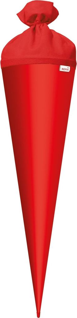 Bastel-Schultüte groß rot - 70 cm rund - extra stabil durch Produktbild 