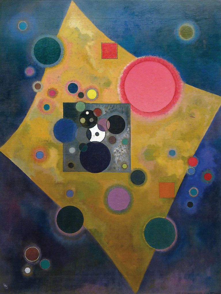 Wassily Kandinsky Kunstdruck Bild - Akzent In Rosa, 1926 (80 x 60 cm)