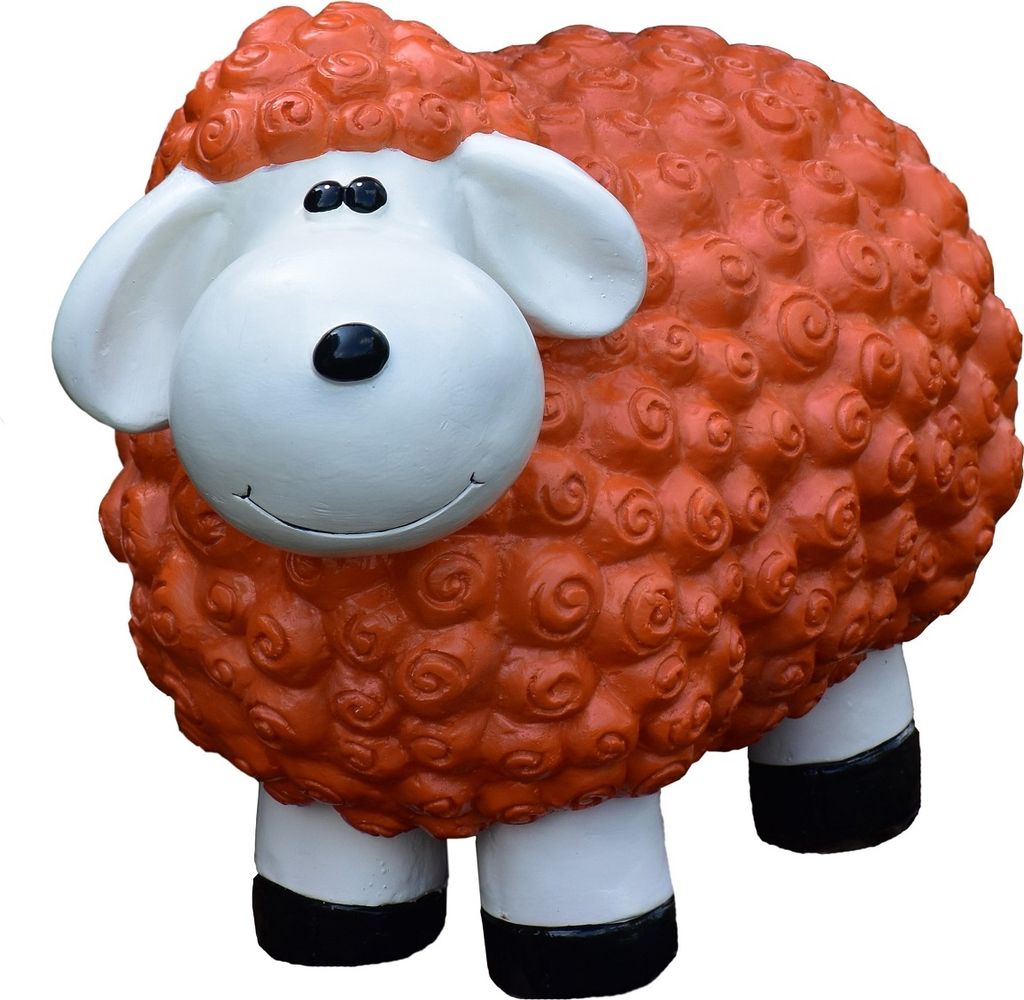 Gartenfigur Schaf Orange 32  x 44  x 25 cm Produktbild 
