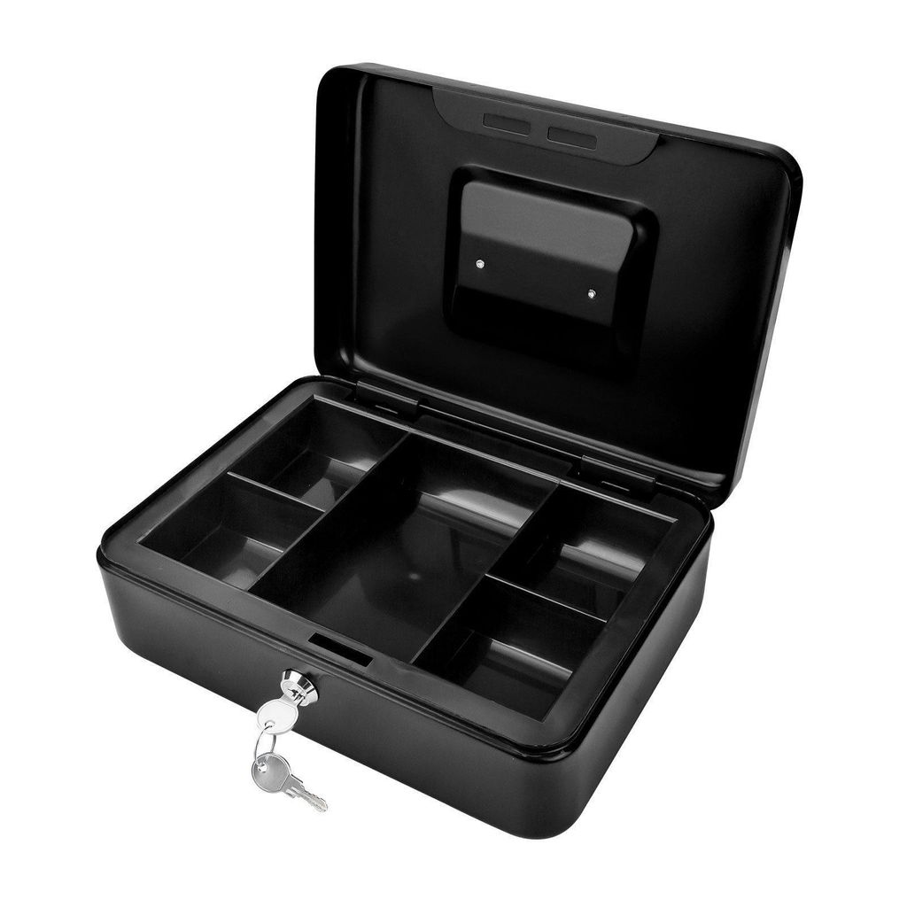 H&S Geldkassette Big Box schwarz Matt mit Schloss Produktbild 