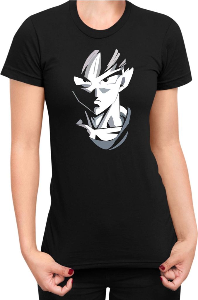 Damen T-Shirt Dragon Anime Manga Ball Z Goku 21, Lady XS / Schwarz