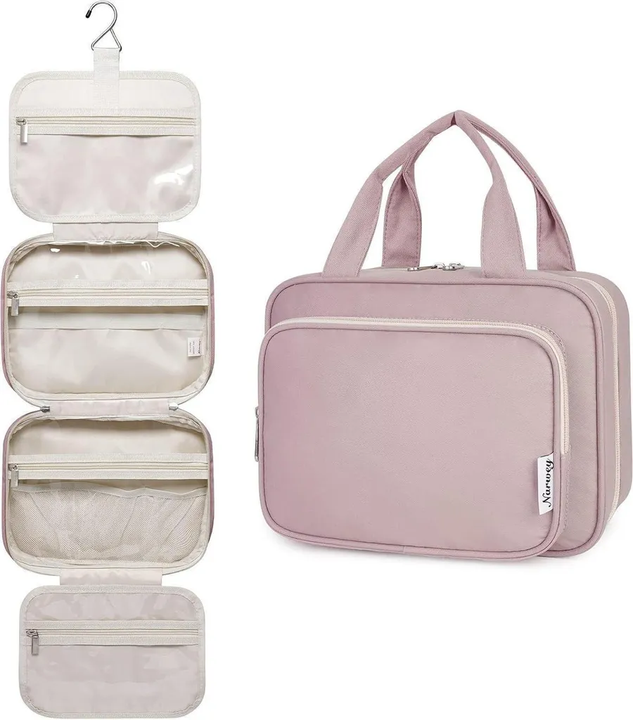 Trousse de Toilette Voyage Femme Rose Ancienne Suspendre pour Valise G