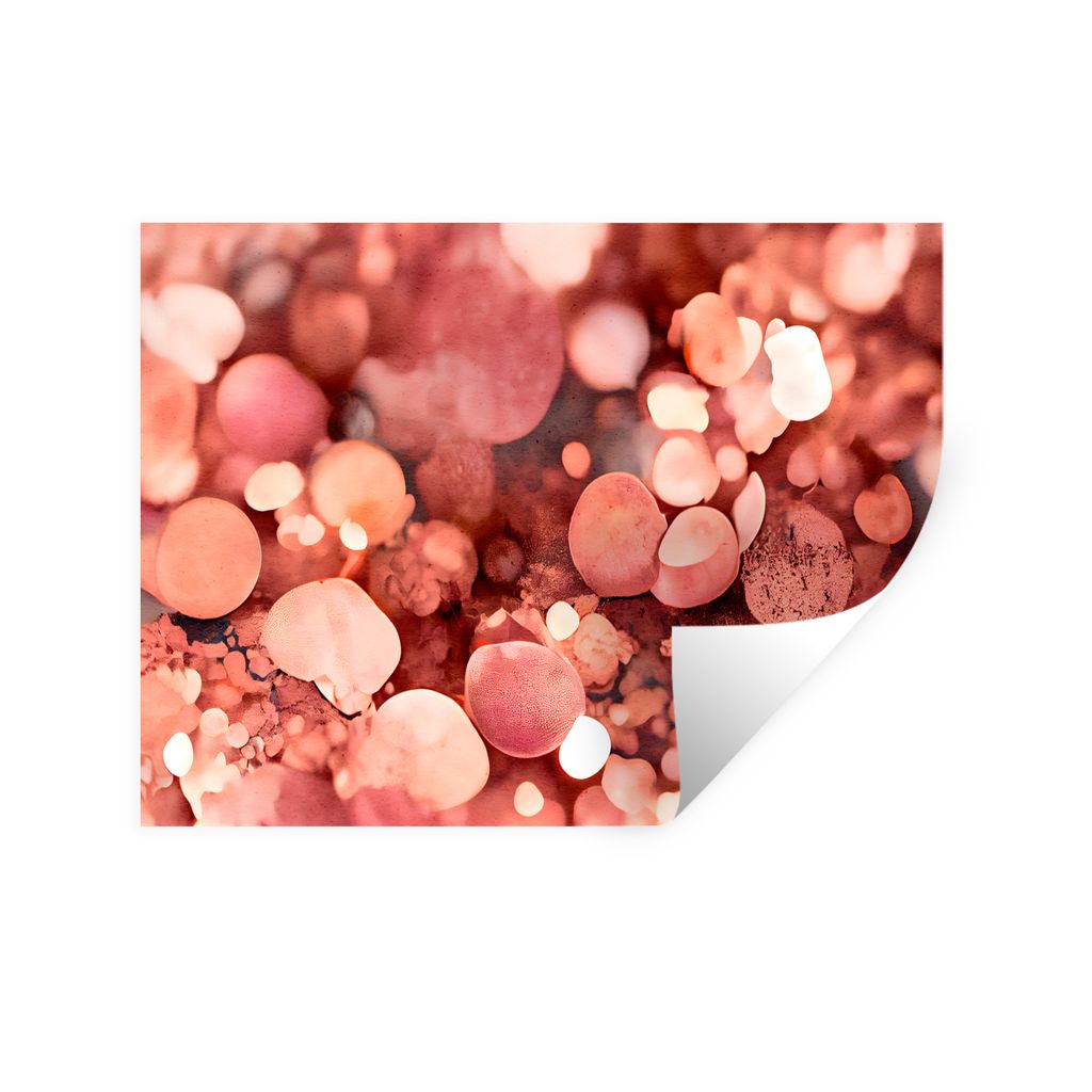 MuchoWow Wandtattoo Wandsticker Wandaufkleber Abstrakt - Glitzer - Rosa - Luxe 160x120 cm Selbstklebend und Repositionierbar - Selbstklebend - Fo...