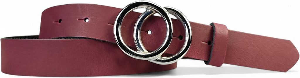 FRONHOFER Damengürtel moderne Ringschnalle silber Echtledergürtel 3 cm