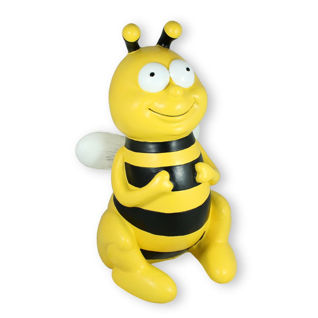 Gartenfigur Biene sitzend lustige Deko Tierfigur Gartendeko