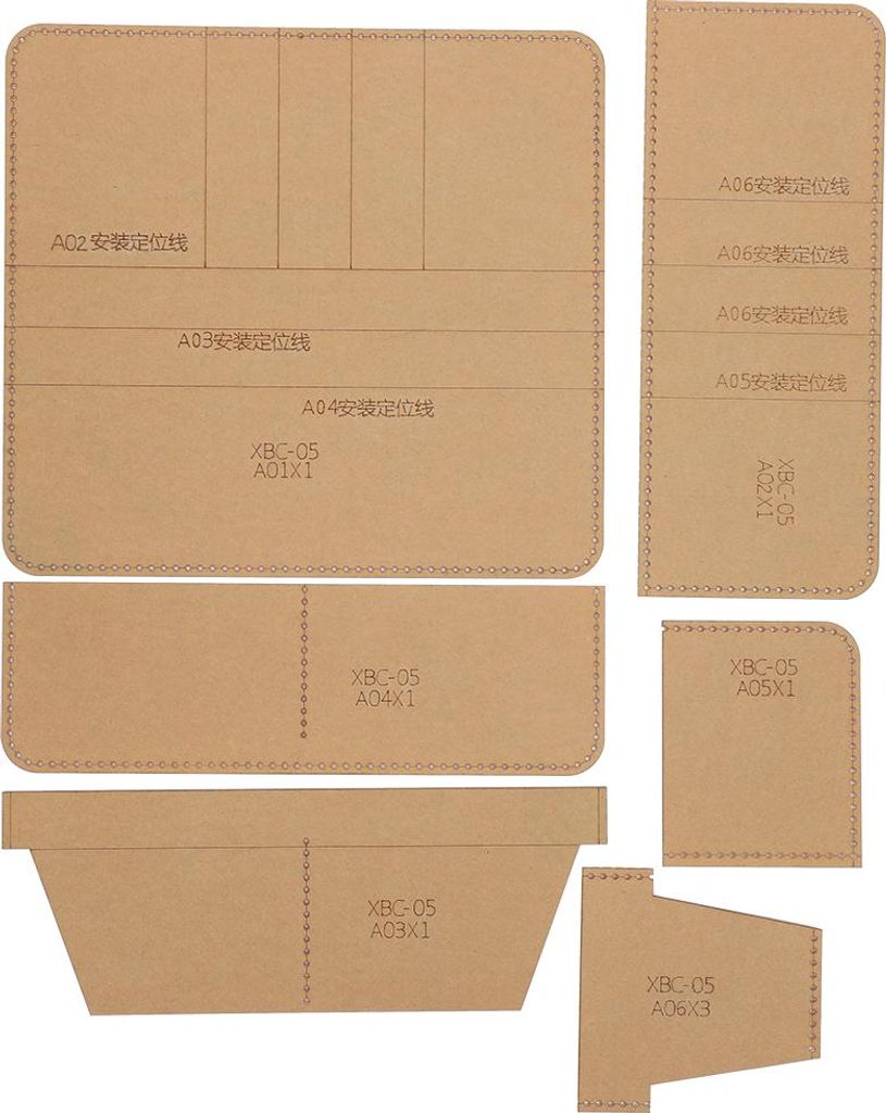 Acryl -Brieftaschenvorlage transparentes Handbuch DIY Portfolio Lederhandwerk lange