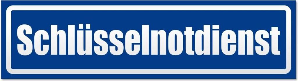 Kiwistar Schlüsselnotdienst invertiert Magnetschild Schild magnetisch - 20cm Verkehrsblau - Magnetfolie für Auto PKW Kfz