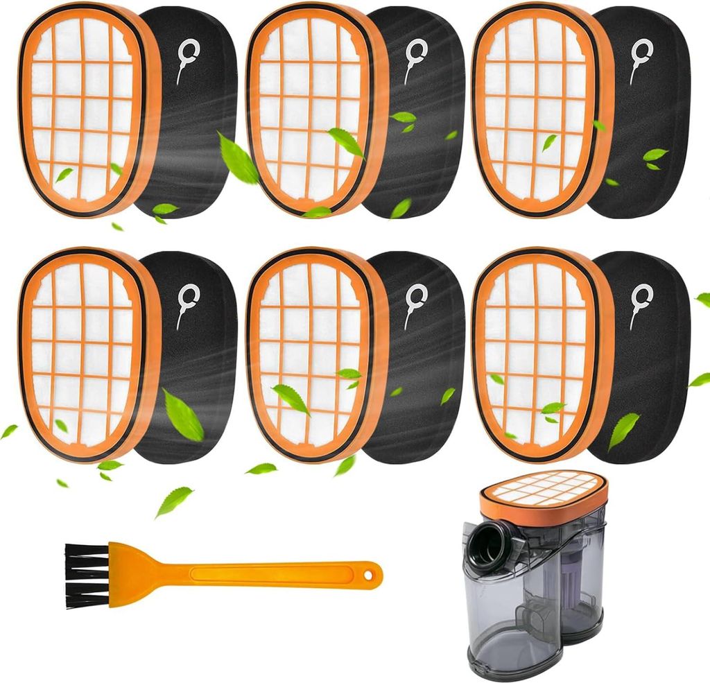 6 Stück Filter für Philips SpeedPro Max Akkusauger, FC5005/01 Ersatzfilter Zubehör für Philips FC6812 FC6813 FC6822 FC6823 FC6826 FC6723/01 FC6...