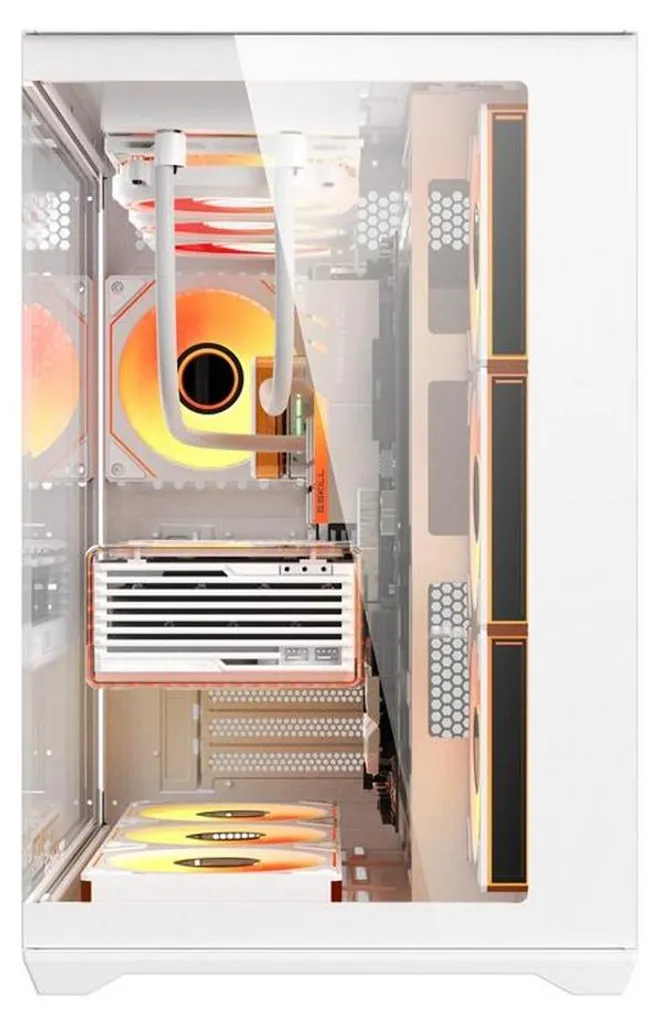 darkFlash C280 WHT Boîtier PC pour Configuration Gaming et Streaming ATX