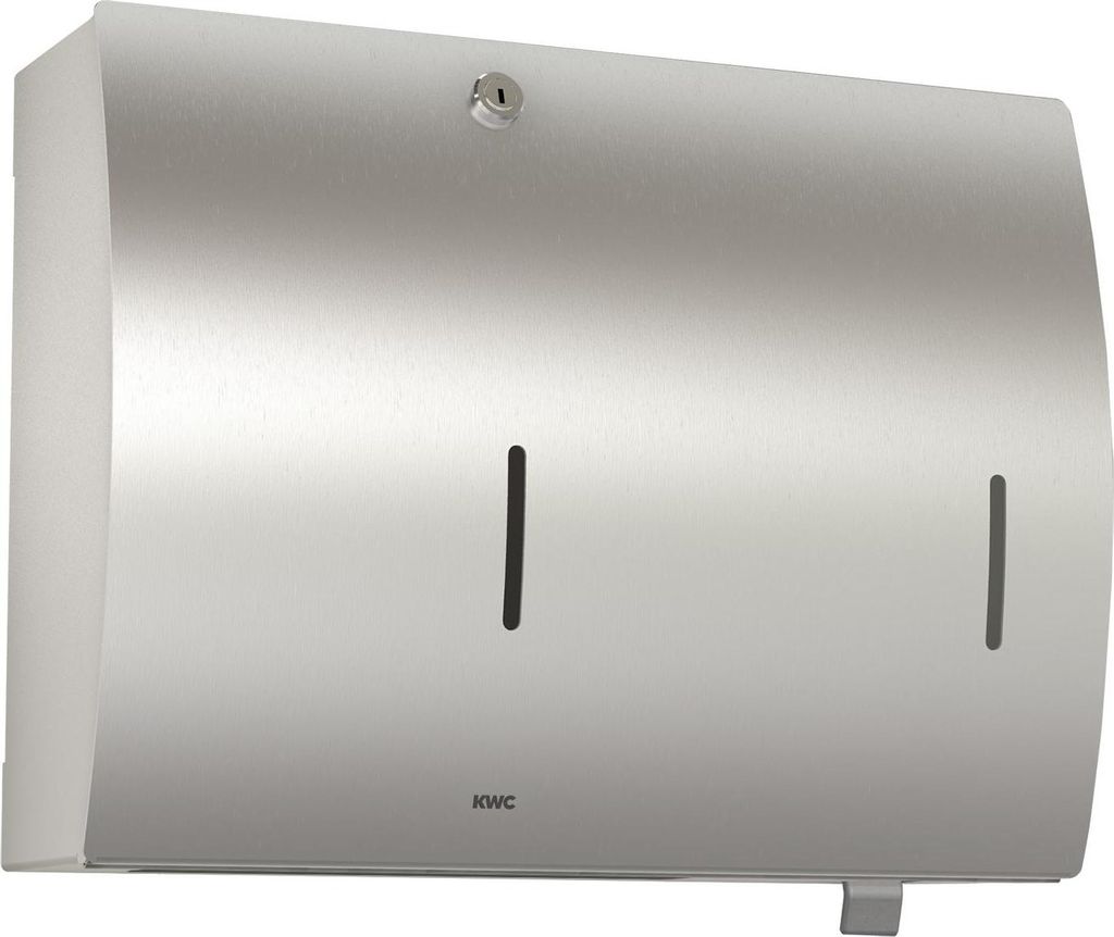KWC AR Papier-Seifen-Kombination, STRATOS, Edelstahl, Aufputz, 396x305x134 mm