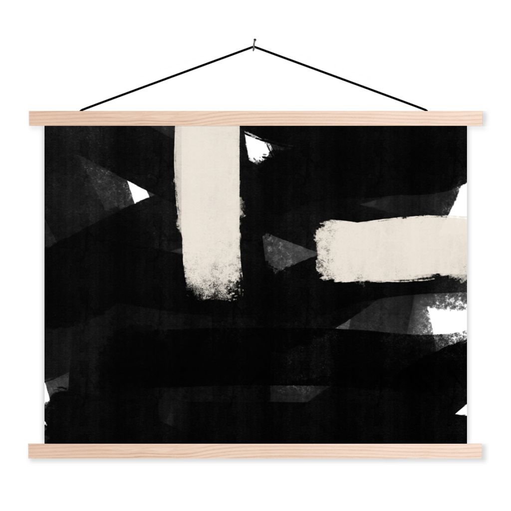 MuchoWow Textilposter Abstrakt - Pastell - Minimalismus 40x30 cm mit holzfarbenen Rahmen - Bilder
