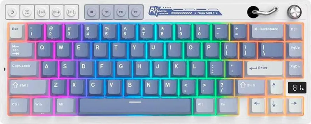 Clavier RK M65 Ocean Blue switches Cream : fini le bruit métallique