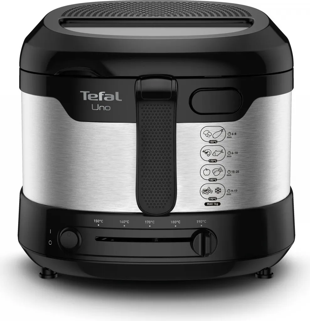 Friteuse Classique Tefal Uno FF215D - Appareil de Cuisson Inox 1,8L